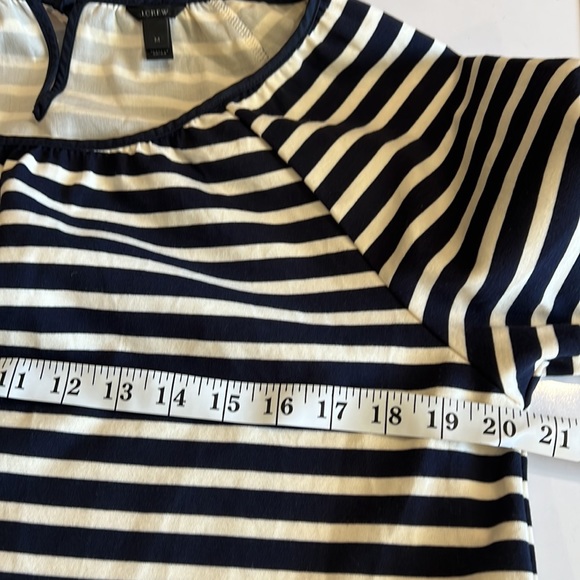 J. Crew Stripes Navy & White Blouse Size: M - Picture 8 of 11